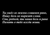 фото анонса товара ты ушёл из жизни слишком рано
